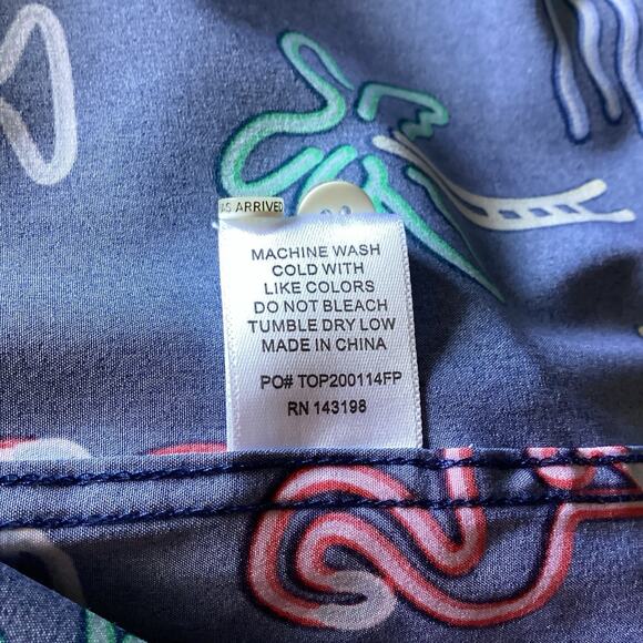 CHUBBIES Button Down Short Sleeve Men’s XXL Friday Neon Lights Blue, Preppy Fun - Picture 7 of 7